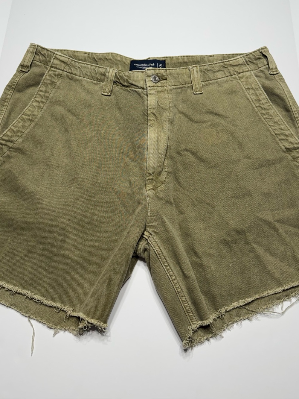 Abercrombie & Fitch Olive Green Flat Front Men’s Shorts